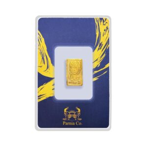 شمش طلای نقش برجسته پرنیا نیم گرمی مدل کارت فرکانسی